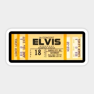 Elvis Concert 1977 Art Sticker